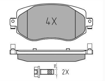 Колодка гальм. диск. передн. (вир-во ABS)