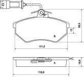 Колодка гальм. MITSUBISHI / VOLVO Carisma/S40/V40 задн. (вир-во ABS)
