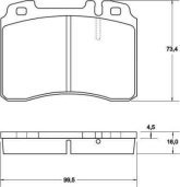 Колодка гальм. диск. VOLVO S60/S80/V70 задн. (вир-во ABS)