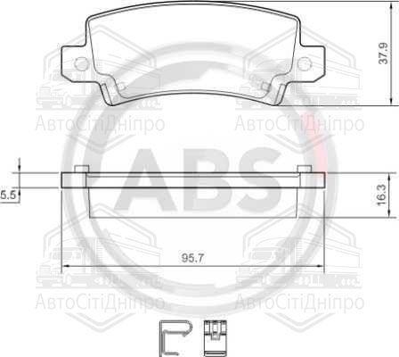 Колодка гальм. диск. HONDA CRV задн. (вир-во ABS)