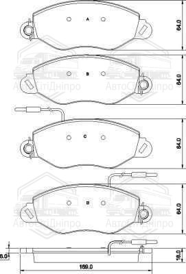 Колодка гальм. диск. FORD MONDEO, передн. (вир-во ABS)