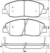Колодка гальм. диск. BMW X5 задн. (вир-во ABS)