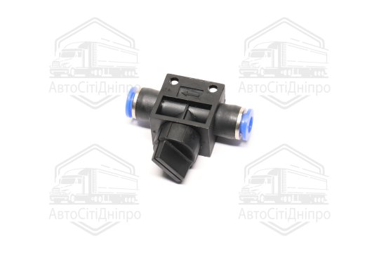 З'єднання цангове PU/PR з регулюванням подачі повітря (пряме, шланг) 6мм (AIRKRAFT)