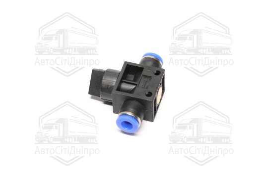 З'єднання цангове PU/PR з регулюванням подачі повітря (пряме, шланг) 6мм (AIRKRAFT)