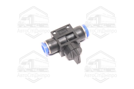 З'єднання цангове PU/PR з регулюванням подачі повітря (пряме, шланг) 8мм (AIRKRAFT)