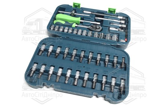 Набір головок і біт 46 од., Квадрат 1/4 CR-V <ARMER>