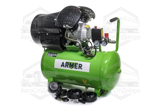 Компресор 50 л, 2230 Вт, 220 В, 8 атм, 354 л/хв, 2 циліндри <ARMER>