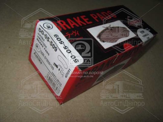 Колодки гальмівні передні дискові MITSUBISHI PAJERO (вир-во ASHIKA)