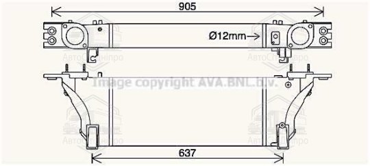 Радіатор охолодження MERCEDES VITO II W639 (03-) (вир-во AVA)