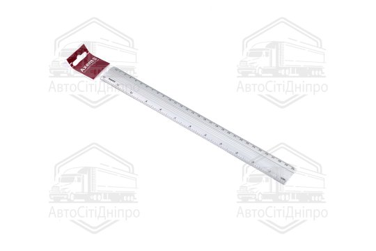 Лінійка алюмінієва, 30см, 2шкали сантиметри+дюйми, Axent