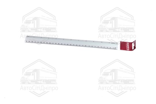 Лінійка алюмінієва, 30см, 2шкали сантиметри+дюйми, Axent