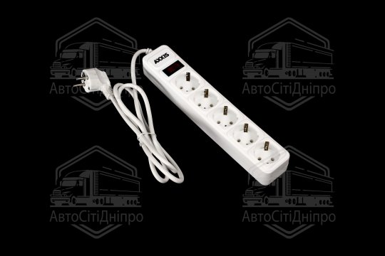 Мережевий фільтр-подовжувач Optima Base 5 1,5m WHITE провід 3*0,75мм2<AXXIS>