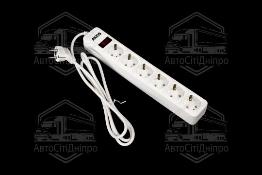 Мережевий фільтр-подовжувач Optima Base 6 1,8m WHITE провід 3*0,75мм2<AXXIS>
