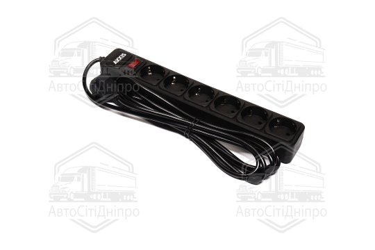 Мережевий фільтр-подовжувач Optima Base 6 3m BLACK провід 3*0,75мм2 <AXXIS>