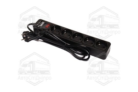 Мережевий фільтр-подовжувач з USB2 Optima Base 5 1,5m BLACK провід 3*0,75мм2 <AXXIS>