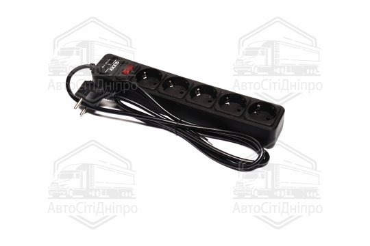 Мережевий фільтр-подовжувач з USB2 Optima Base 5 1,8m BLACK провід 3*0,75мм2<AXXIS>