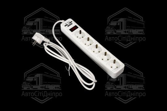 Мережевий фільтр-подовжувач з USB2 Optima Base 5 1,8m WHITE провід 3*0,75мм2 <AXXIS>