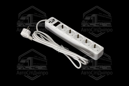 Мережевий фільтр-подовжувач з USB2 Optima Base 5 3m WHITE провід 3*0,75мм2<AXXIS>