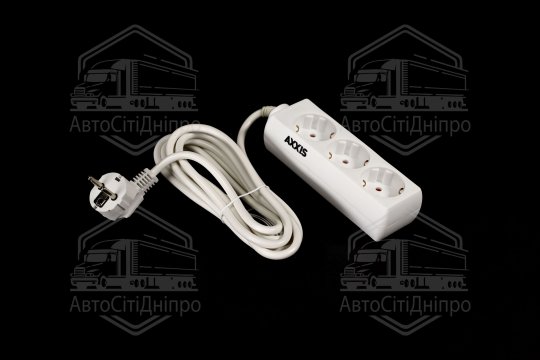 Мережевий фільтр-подовжувач Optima Base 3 3m WHITE провід 3*0,75мм2 <AXXIS>