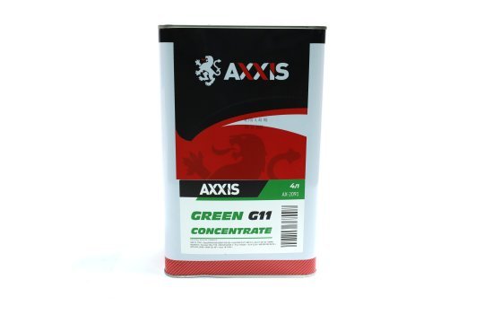 Антифриз <AXXIS> GREEN концентрат G11 (-80C) зелений (Каністра 4л)