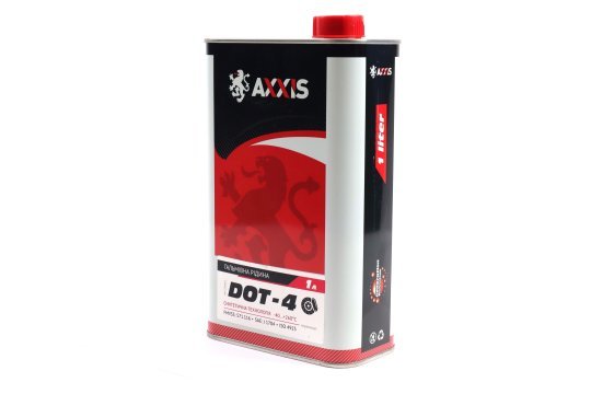 Рідина гальм. AXXIS DOT4 (Каністра 1л)