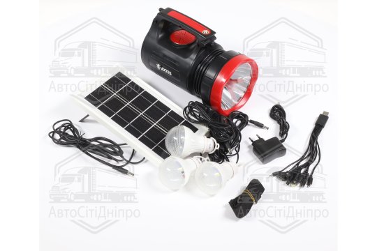Ліхтар акумуляторний + 3ламп.<AXXIS>