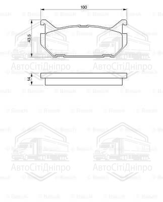 Колодка гальм. диск. MAZDA 626 задн. (вир-во Bosch)
