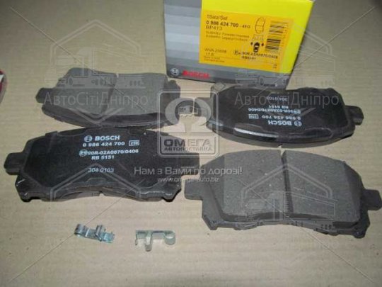 Колодка гальм. диск. SUBARU FORESTER/IMPREZA/LEGACY передн. (вир-во Bosch)