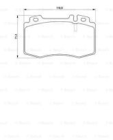 Колодка гальм. диск. MB C-CLASS (W203) передн. (вир-во Bosch)
