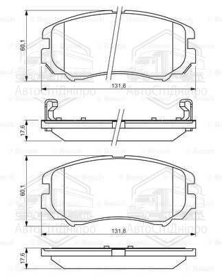 Колодка гальм. диск. HYUNDAI SONATA, TUCSON, KIA SOUL передн. (вир-во Bosch)