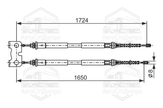 Диск гальмівний FORD TRANSIT задн. (вир-во Bosch)
