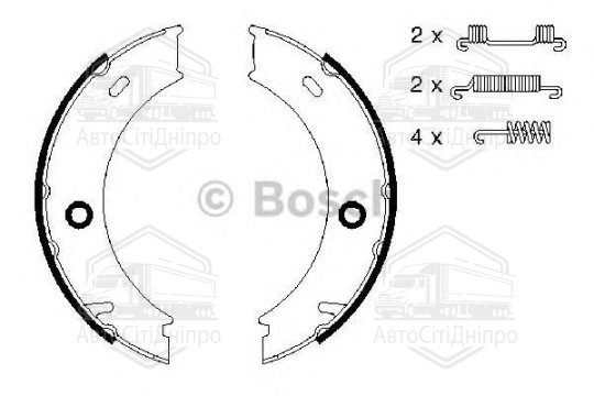 Колодка гальм. барабан. MB SPRINTER, LT28-46 задн. (вир-во Bosch)