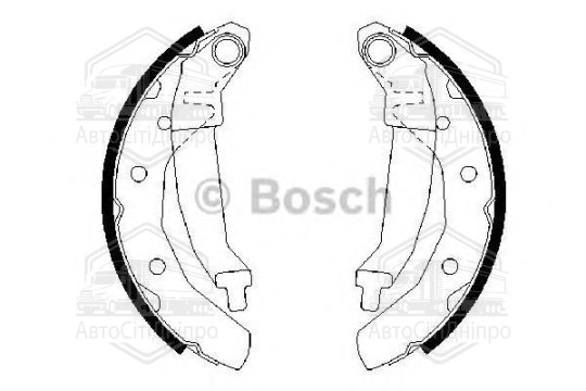 Колодка гальм. барабан. DAEWOO MATIZ задн. (вир-во Bosch)