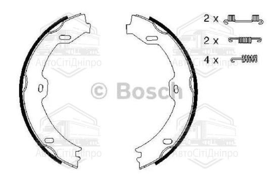 Колодка стоянкового гальма MERCEDES W211 (вир-во Bosch)