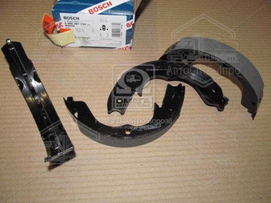 Колодка гальм. барабан. MITSUBISHI LANCER 2.0 EVO 08-,OUTLANDER II 2.2 3.0 07 задн. (вир-во Bosch)