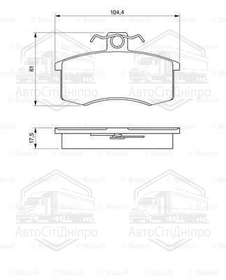 Колодка гальм. диск. ВАЗ 2108-09 перед. (вир-во Bosch)