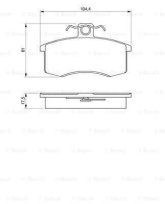 Колодка гальм. диск. ВАЗ 2108-09 перед. (вир-во Bosch)