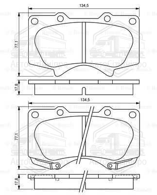 Колодка гальм. диск. TOYOTA LAND CRUISER передн. (вир-во Bosch)
