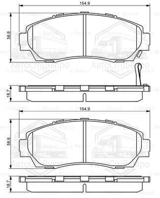 Колодка гальм. диск. HONDA CR-V VIII 2.0-2.2 07 - передн. (вир-во Bosch)