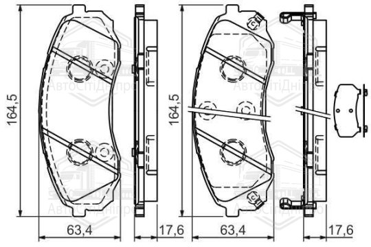 Колодка гальм. диск. HYUNDAI H-1 2.5CRDI 08-,CARNIVAL III 2.2CRDI-2.9CRDI 06-передн. (вир-во Bosch)