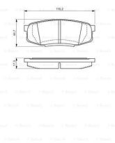 Колодка гальм. диск. TOYOTA LAND CRUISER UZJ200 07 - задн. (вир-во Bosch)
