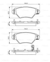 Колодка гальм. диск. OPEL ASTRA G задн. (вир-во Bosch)