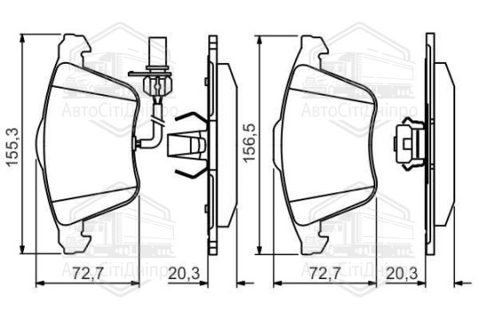 Колодка гальм. диск. AUDI A4, A6, ALLROAD передн. (вир-во Bosch)