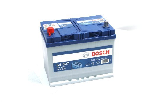Акумулятор 70Ah-12v BOSCH (S4027) (261x175x220),L,EN630(Азія)