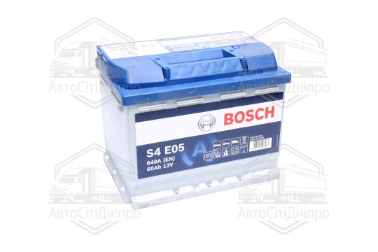 Акумулятор 60Ah-12v BOSCH EFB (S4E05) (242x175x190),R,EN640
