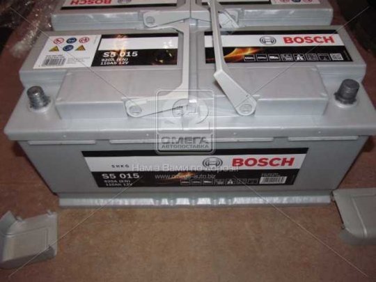 Акумулятор 110Ah-12v BOSCH (S5015) (393x175x190),R,EN920