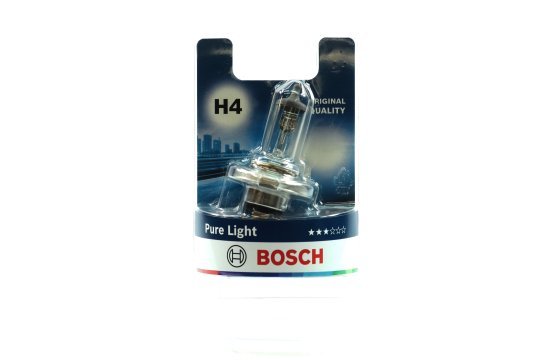 Лампа розжарювання H4 12V 60/55W P43t PURE LIGHT (вир-во Bosch)