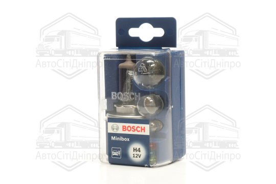 Лампа фарна (набір) H4 12V 60/55W P43t minibox (вир-во Bosch)