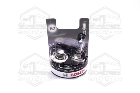 Лампа розжарювання H7 12V 55W PX26d Plus 120 Gigalight (компл. 2шт) (вир-во Bosch)