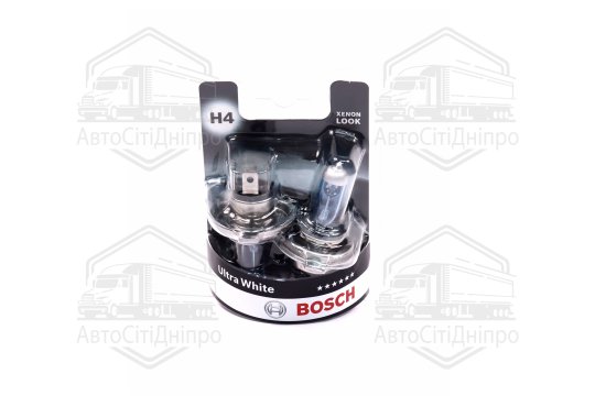 Лампа розжарювання H4 12V 60/55W P43t Ultra White (комплект) (вир-во Bosch)